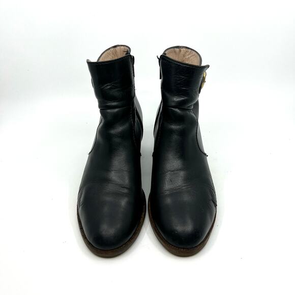 A.P.C. Black Leather Ankle Boots Women's 6 US - Picture 4 of 9